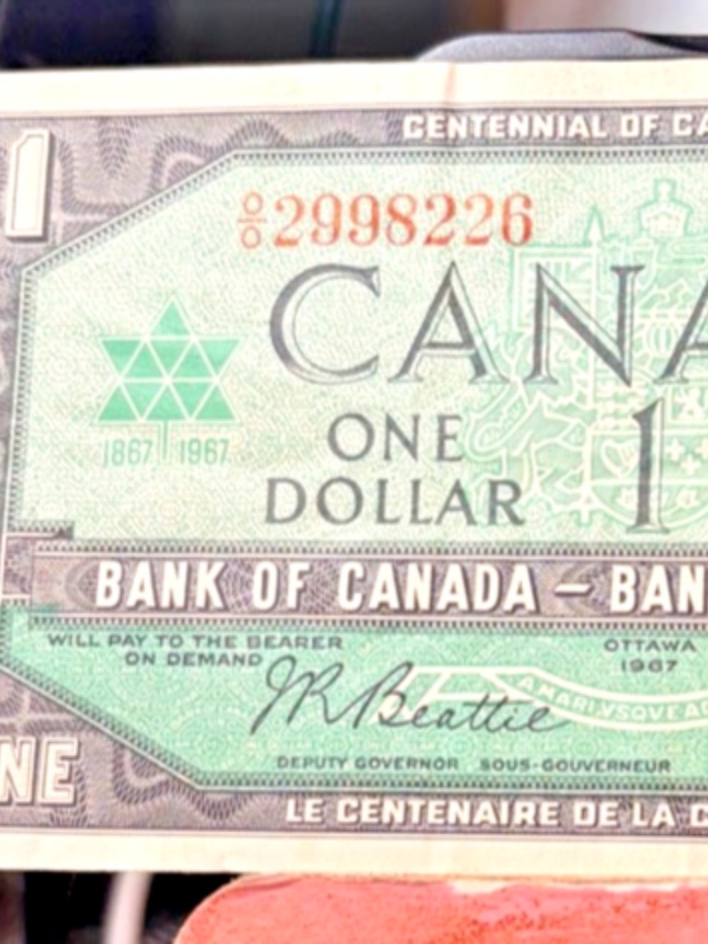 1967 BANK OF CANADA ONE DOLLAR UNCIRCULATED #206542057619